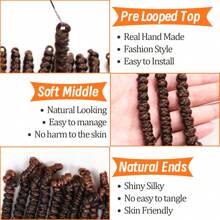 8 Packs Short Bob Spring Twist Crochet Hair 6Inch Pretwisted Passion Twist Hair Pre Looped Crochet Braids Hair For Women - T30# - 查看 4