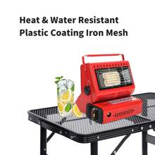 Moosinily Moosinily 2 FT Small Grill Table Portable 2 Height Adjustable Camping Table Beach Table Foldable Picnic Table Foldable Folding Table BBQ Mesh Outdoor Table Black 23.6*15.7 Inch
