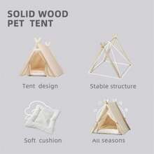 1 pièce Tente-lit de compagnie 4 saisons détachable et lavable pour chats et chiens, offrant un sommeil confortable