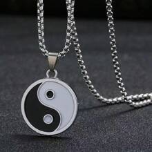 1 pieza Collar colgante de Yin Yang retro, adecuado para mujeres y hombres, regalo de joyería para fiesta, collar chino de Taiji