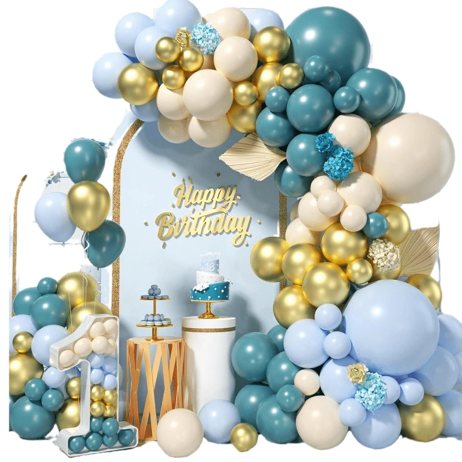 Bộ 116 bóng bay tiệc, Chuỗi bóng bay sinh nhật ngày lễ, Vòng hoa bóng bay, Trang trí tiệc cưới cắm trại sinh nhật - Nhiều màu - Xem 1