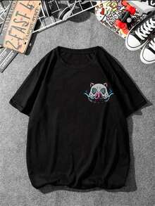 Unisex Sword T-Shirt 100% Cotton - 黑色 - 查看 2
