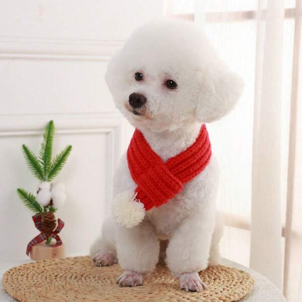 1pc Dog Bib Dog Christmas Scarf Accessories Korean Pet Scarf