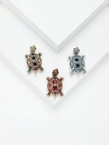 Shiny Rhinestone Turtle Brooches For Women Unisex Animal Pins Multi-Color Available Casual Party Accessories Gifts - Sea Turtles - View 4