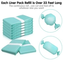 Bady Diaper Refill Bags For Dekor ClASSIC Diaper Garbage Bags For 16L Trash Bucket Replacement Liners - Light Blue - View 4