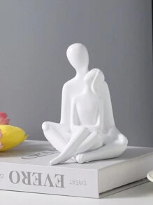 1pc Đồ trang trí thủ công bằng Polyresin, Thiết kế hình hiện đại Đồ trang trí cho phòng khách Quà tặng tốt nhất - trắng - Xem 10