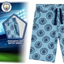 Manchester City FC Boys Shorts 2 Pack PE Shorts Football Bottoms