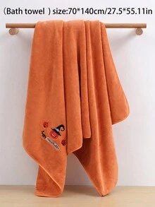 1 chiếc khăn mặt/khăn tắm thêu hình cú bằng vải nỉ san hô, vải siêu thấm hút mềm mại, nhanh khô, làm quà tặng/trang trí nhà cho cặp đôi - Nhiều màu - Xem 7