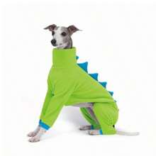 Italian Greyhound Dog Dinosaur Costume Winter Fleece Clothes For Dogs - Green - View 1