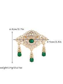 1pc Palace Zinc Alloy Brooch, Versatile Scarf/Collar Clip, Bridal Wedding Accessory - Women's Brooch - View 6