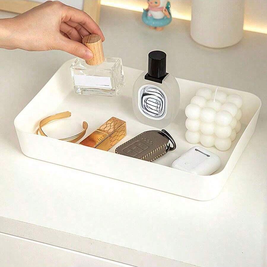 1 件小号矩形开放式浅托盘、抽屉盒（用于小饰品和钥匙）、桌面收纳盒 - 彩色 - 查看 1