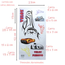 Happy And Furious Cars Boy's Bedroom Decoration Sticker - 彩色 - 查看 2