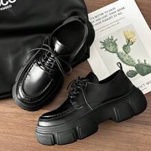 Nouveaux mocassins à semelle épaisse en PU doux pour hommes, derbies confortables, chaussures casual pour le bureau