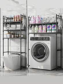 1pc Multi-Layer Reinforced Shelving Unit Toilet Washing Machine Storage Rack, Floor-Standing, Bathroom Toilet Above Washing Machine, No-Drill, Upgraded Version - Multicolor - View 1
