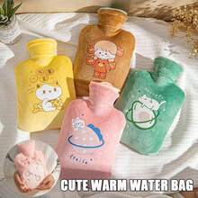 小尺寸可爱毛绒热水袋，装满热水，用于脚、手和腹部加热 - 彩色 - 查看 8