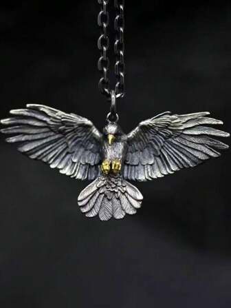 Collar colgante de águila de bungee vintage, accesorio de decoración animal de moda punk hip hop para hombres, regalo para fiesta de vacaciones, regalo de cumpleaños para parejas