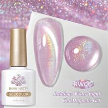 BORN PRETTY BORN PRETTY Gel de uñas UV de 10ml con efecto arcoíris y luz acuática, con acabado brillante como un cuento de hadas