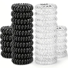 10/20 Pcs Spiral Hair Ties Spiral Hair Ties For Women Ponytail Holder Spiral Rubber Band For Hair Spring Rubber Band Ponytail Holders Hair Elastics Hair Rubber Bands Scrunchies Hair Rope Elastic Hair Tie