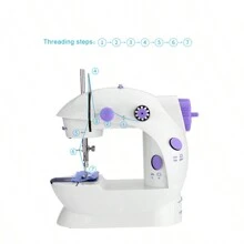 A Mini Sewing Machine For Beginners With Lights, With Foot Pedals And Charging Cables, Easy To Use, Suitable For Home Use - US A Type Plug(110-127V) - View 6