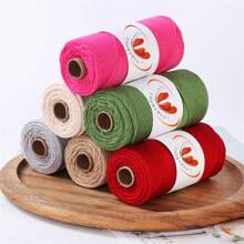 2mm Hollow  Yarn, Japanese Style Linen Round Rope For Crocheting & Weaving, Bag Making