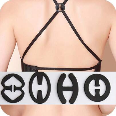 4 Pcs Back Bra Control Clip, Anti-Slip Buckle,Anti-Exposure Buckle, Women's Underwear Accessories