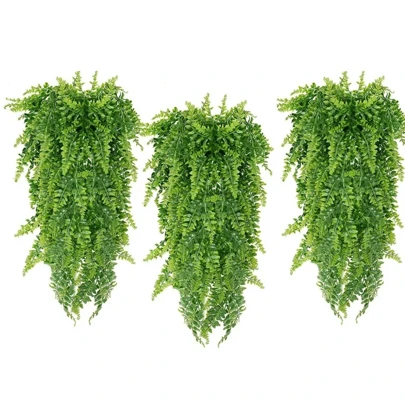 3pcs Artificial Vines Hanging Fake Plants Fern Leaves Ivy Wall Plants For Home Garden Wedding Party Indoor Outdoor Decor, Valentine Day, Gift Gifts Birthday Graduation