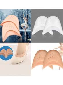 2pcs Silicone Half Toe Pads For Women, Forefoot Cushions For High Heels, Dance Shoes, Shock Absorbing, Anti-Slip Foot Protector