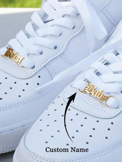 Personalized Name Shoe Buckle In Golden Custom 1 Pair Shoelace Clips Lace Decoration Charm Shoe Jewelry Accessories Stainless Steel Shoe Buckle Personalized Shoelace Decoration Clips For Her Him Birthday Gifts Christmas Gifts, Engraved, Stainless, Colorful, Unique, Customized, Ideal Gifts For Her, Her, Boyfriend, Girlfriend, Family, Friends, Youth, School Supplies, Middle School Students, High School Senior High School Students, College Students, University Students, Freshman, Sophomore, Underclassmen,Apparel Accessories,Halloween Edit, Utilitarian Chic