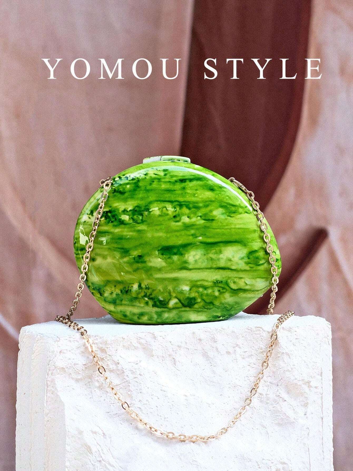 Luxury 2024 Women's Party Prom Shell Clip Box Evening Clutch Acrylic