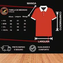 Kit 3 Men's Premium Polo Collar Shirts S M L XL Short Sleeve Casual Comfort ROBLES - 綠色 - 查看 5