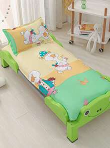 3 件套卡通印花幼儿园学生儿童婴儿托儿所床上用品套件（1 件羽绒被套 + 1 件床垫套 + 1 件枕套） - 快樂吖 - 查看 3