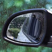 2 Packs Left Side Car Rearview Mirror Rainproof Film, Enhanced And Visibility PET Weather Stripping For Smooth Driving In Rain And Fog, Waterproof And Anti-Fog Full Coverage Mirror Film - one-size - View 2