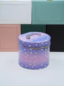 一套大容量 3 件套化妆包，带激光心形，多种颜色可选 - 化妆师化妆盒 - 多功能便携式化妆盒 - 化妆品收纳盒 - 高端便携式行李箱 - 发饰收纳首饰盒 - 家庭针线收纳 - 护肤品、指甲油收纳，旅行装口红、刷子、护肤品、手机、硬币、小物件，居家、礼品、度假和节日万圣节圣诞节多功能用途，波西米亚风 - 紫色 - 查看 4