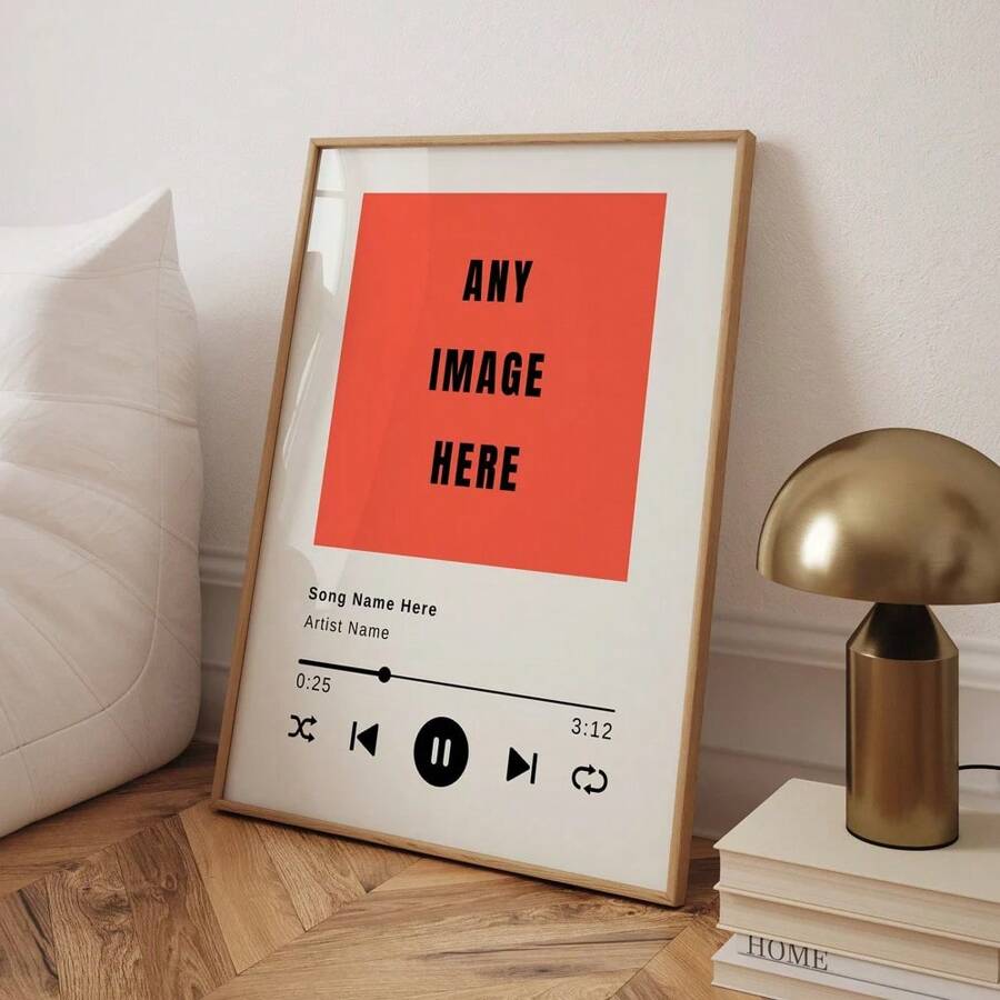 1 张定制音乐专辑海报印刷品，个性化帆布歌曲海报，高清印刷，选择您自己的专辑，送给她的礼物，家居壁挂装饰，无框 - 樣式一 - 查看 1