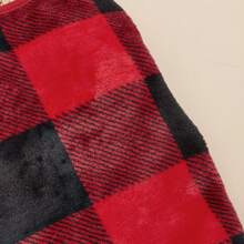 1 件法兰绒圣诞格子保暖宠物连体衣，猫/狗秋冬睡衣，圣诞节 - 紅色 - 查看 8