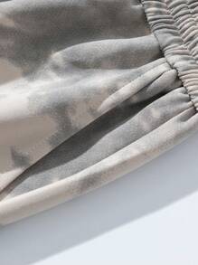 男士休闲宽松扎染裤，2024年春秋季新品，秋季 - 杏色 - 查看 5