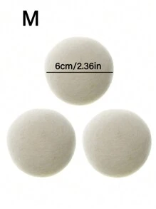 3pcs Solid Laundry Ball, Premium Natural Wool Dryer Balls - Replace Dryer Sheets & Fabric Softener - Laundry Balls For Dryer Dryer Sheets Clothes Anti-Static Laundry Wool Drying Balls, Reusable Softener, Wool Drying Balls, Washing Machine Accessories