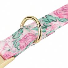 Customized Printed Cactus & Dog Engraved Nylon Personalized Pet Collar, Adjustable & Anti-Lost