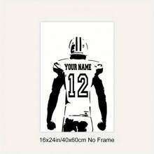 لوحة كرة قدم شخصية قطعة واحدة، لوحة جدارية لكرة القدم مخصصة على قماش، ديكور جداري لقمصان لاعبين باسم وأرقام مخصصة، هدية كرة القدم للأب، الزوج، الابن، هدية مثالية لديكور جدران غرفة النوم وغرفة المعيشة، بدون إطار