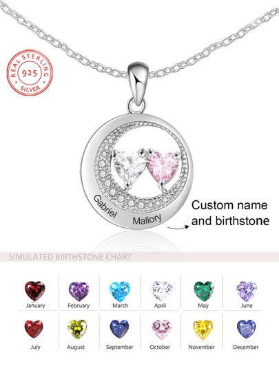 Individuell personalisierte Unendlichkeits-Geburtsstein-Kette mit mehreren Namen, ideal als Muttertags-, Valentinstags-, Geburtstags- und Jahrestags-Geschenk sowie als Weihnachtsgeschenk für Freunde, Klassenkameraden, Absolventen und Familienmitglieder