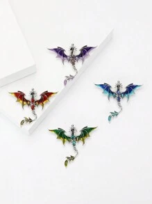 Broches de dragón volador esmaltados de moda para mujeres, pines de animales unisex, disponibles en varios colores, accesorios para oficina, fiesta y regalos