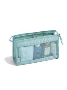 Set organizator de călătorie din 9 piese: pungi portabile de depozitare, geantă de machiaj cu separare uscată și umedă, husă multifuncțională pentru tampon sanitar, organizator modern minimalist, geantă de toaletă cu compartiment pliabil, husă pentru pantofi pentru îmbrăcăminte exterioară, lenjerie de corp, pantofi, bijuterii, paletă de fard de pleoape, pensule de machiaj, ruj, fard de sprâncene, creion, creion, powder. Vibrații - Multicolor - Vizualizare 24