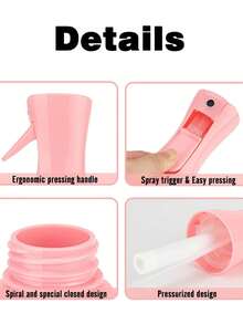 5pcs/Set Professional Hair Styling Tool Kit Includes 200ml Fine Mist Spray Bottle, Teasing Brush, Steel Tail Comb, Double-Ended Eyebrow Brush, Hollow Comb, Suitable For Salon, Stylist, Daily Use And DIY Hair Styling - Multicolor - View 10