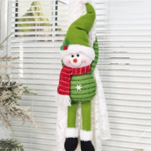 1 pièce Boucle de rideau de Noël en tissu de couleur unie, boucle de rideau minimaliste moderne en tricot du Père Noël et du bonhomme de neige, décoration de Noël pour la maison