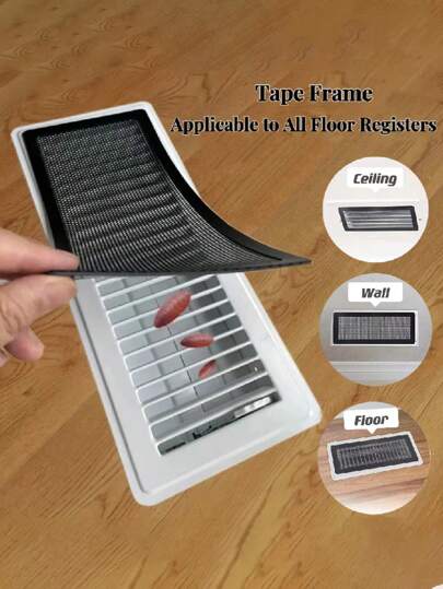 1pc Ventilation Air Vent Dust-Proof Net, Removable & Reusable Floor Vent Cover, Anti-Insect Airflow Filter