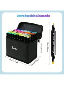 Double Tip Markers Markers 80 Pcs - Black - View 2
