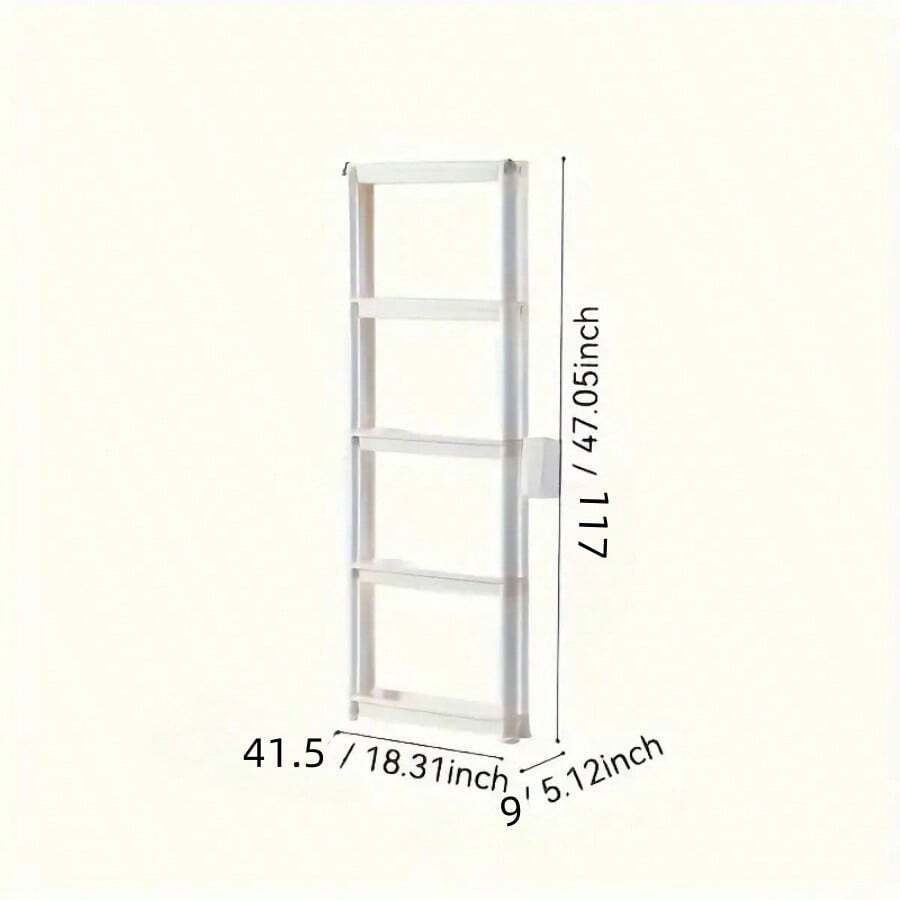 MultiLayer Storage Cart With Hanging Baskets And Wheels Slim Design