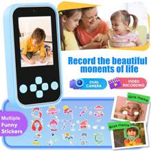 Juguete de teléfono inteligente para niños, regalos para niños y niñas de 3 a 10+ años, juguetes para Navidad y cumpleaños, teléfono de juguete con pantalla de 2.4", cámara dual, juegos, reloj despertador, luces intermitentes y reproductor de música