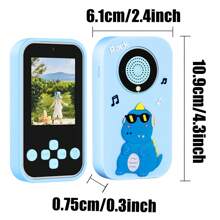 Juguete de teléfono inteligente para niños, regalos para niños y niñas de 3 a 10+ años, juguetes para Navidad y cumpleaños, teléfono de juguete con pantalla de 2.4", cámara dual, juegos, reloj despertador, luces intermitentes y reproductor de música