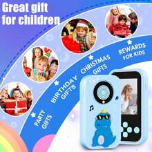 Juguete de teléfono inteligente para niños, regalos para niños y niñas de 3 a 10+ años, juguetes para Navidad y cumpleaños, teléfono de juguete con pantalla de 2.4", cámara dual, juegos, reloj despertador, luces intermitentes y reproductor de música